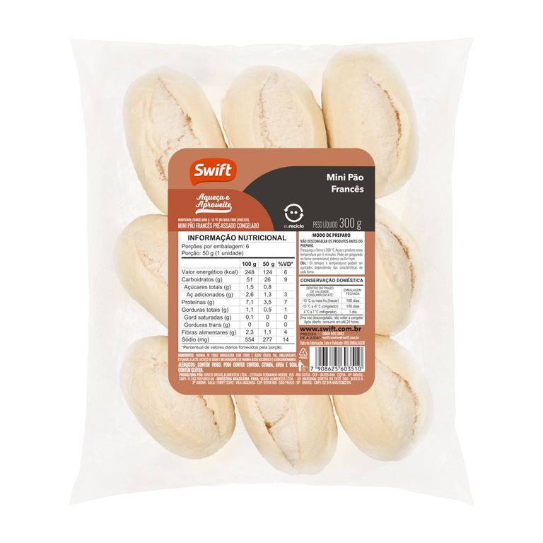MINI PÃO FRANCÊS SWIFT 300G